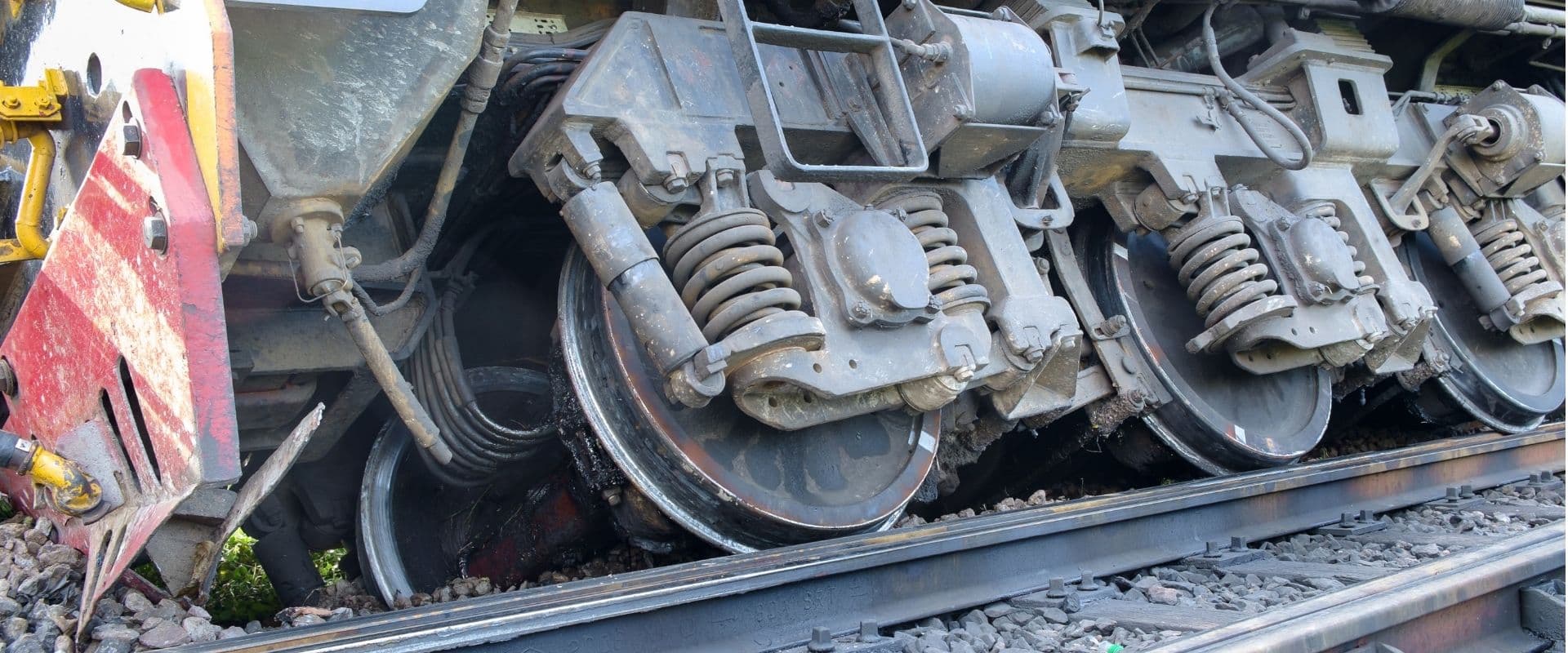 Train derailment aftermath